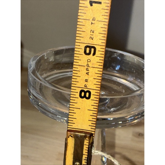 Hand Blown Glass Candleholders Set Of 3 Pillar - Picture 8 of 15